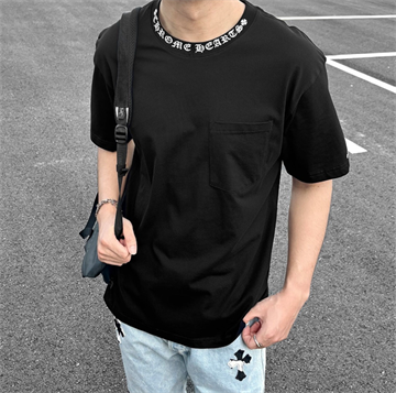 chrome hearts neck script graphic pocket short sleeve t-shirt